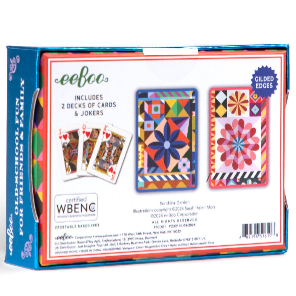 eeBoo Piece & Love Sunshine Garden Dual Deck Playing Cards