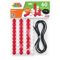 Junior Learning 60 Bead Cubes and Laces - Educational Counting and Sorting Toy