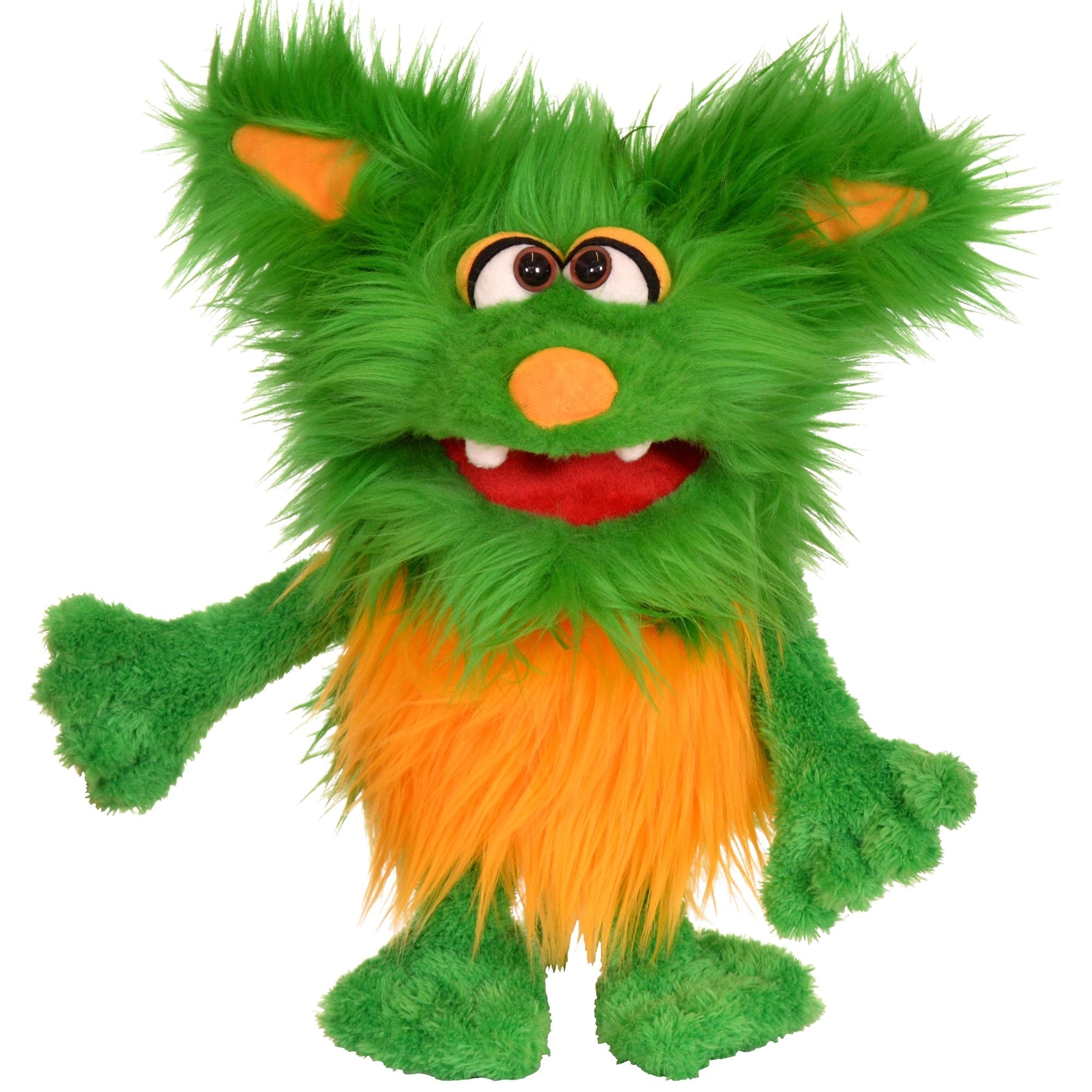 Living Puppets Rocky The Green Friendly Monster - 16" Plush Hand Puppet