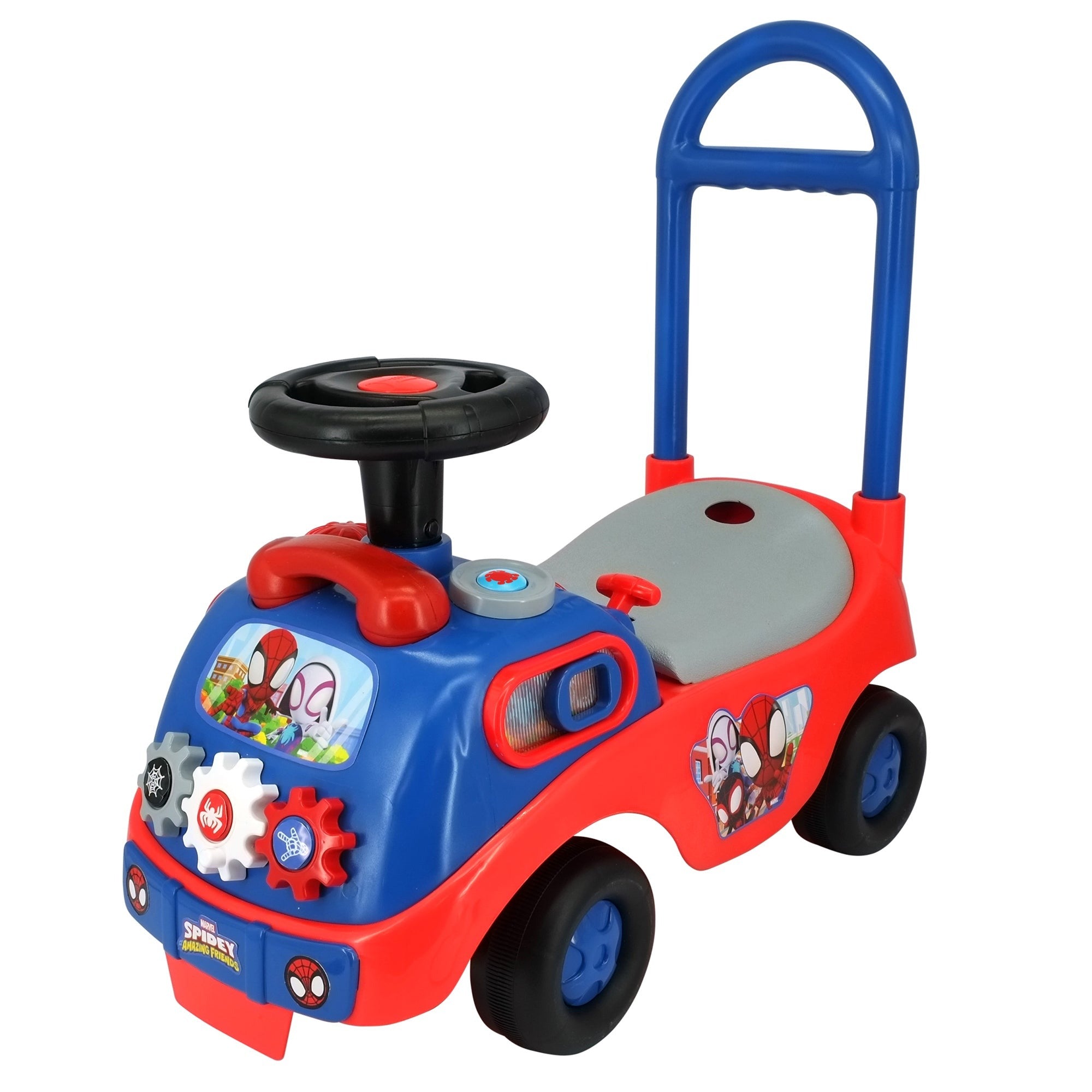Kiddieland - Spidey Racer My First Activity Ride-On - Marvel Foot-To-Floor Toy