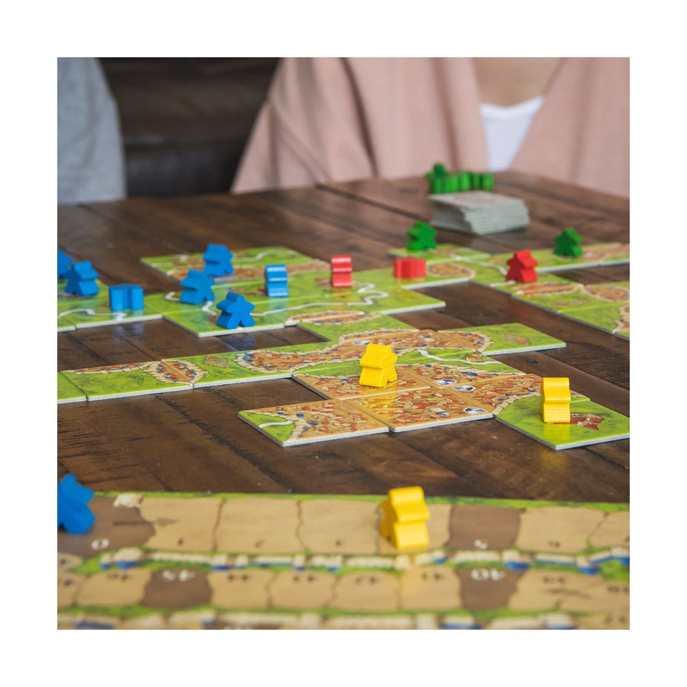 Carcassonne Strategy Board Game with The River and The Abbot Expansions