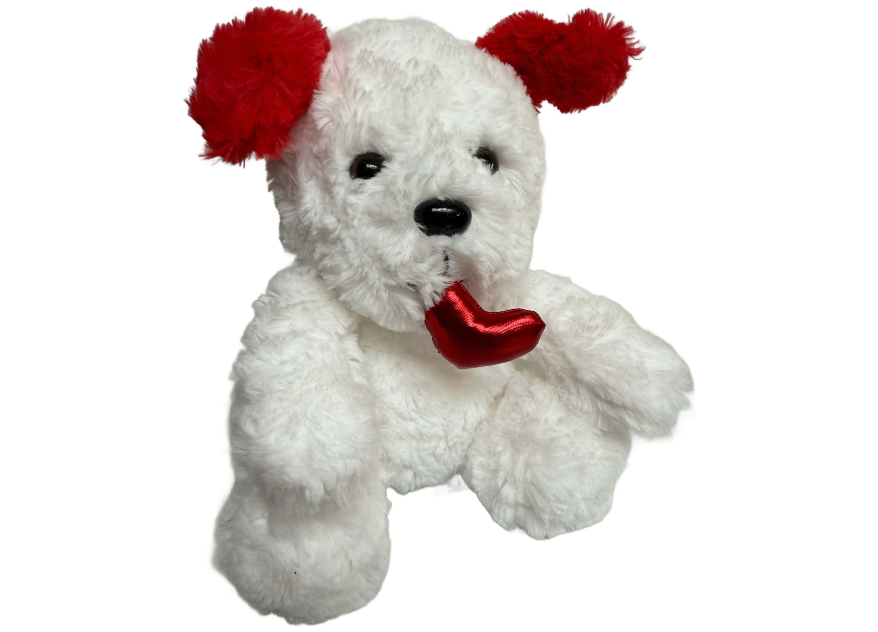 Snuggle Time Wild Hippo Valentine's Day Plush - Cuddly White & Brown