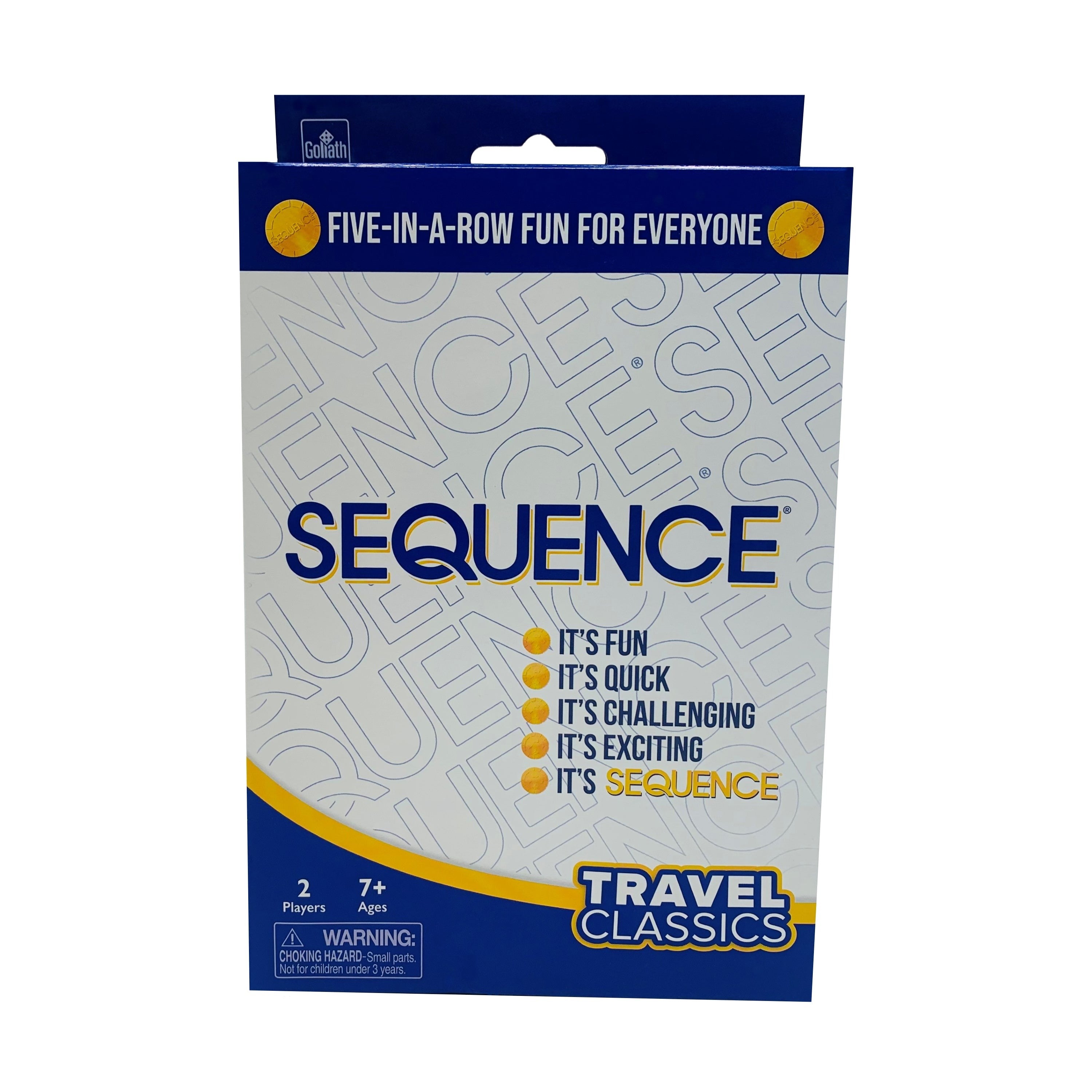 Sequence Travel Edition Strategy Card Game With Pegs And Portable Case