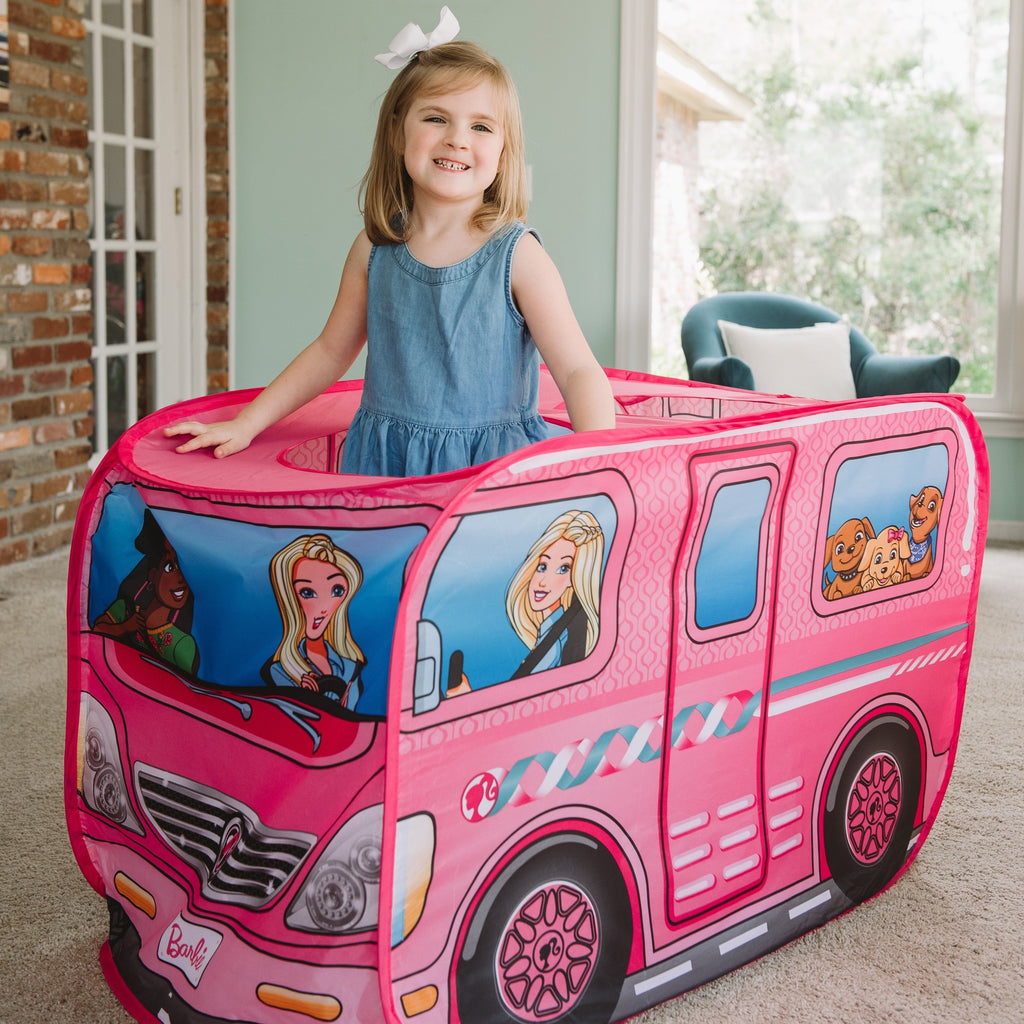 Sunny Days Entertainment Barbie Camper Play Tent – Imaginative Playhouse for Kids