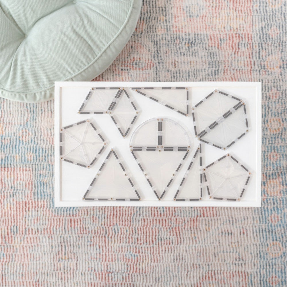 Connetix Magnetic Tiles Clear Shape Expansion Pack, 24 Pieces