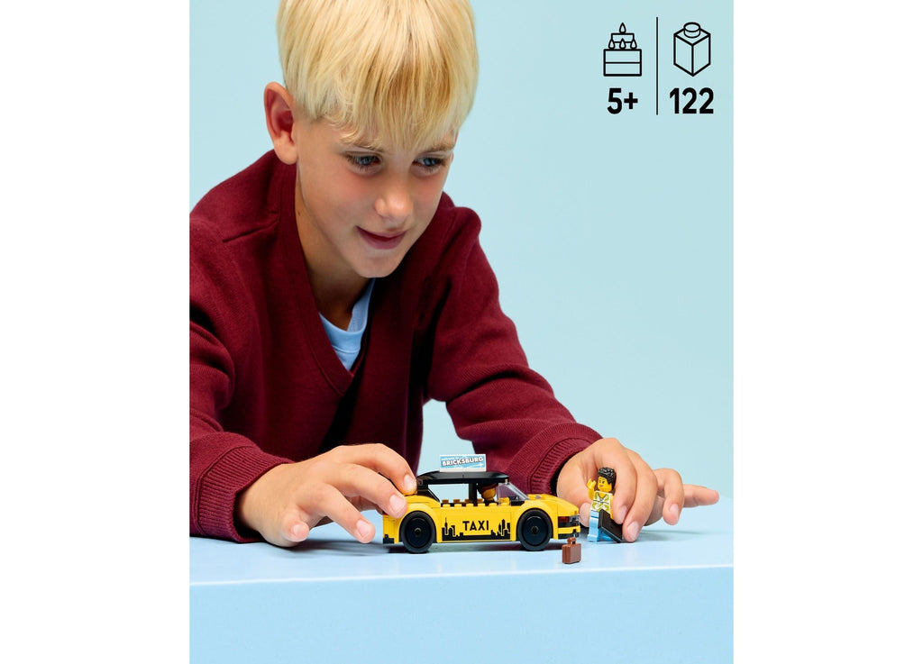 LEGO City Yellow Taxi Building Toy Set - 122 Pieces