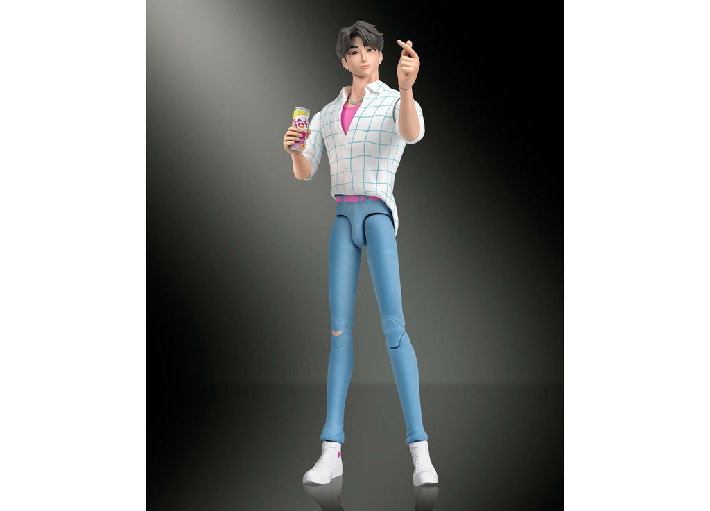 KPop Demon Hunters Jinu 6.7-Inch Action Figure with Interchangeable Hands and Faces