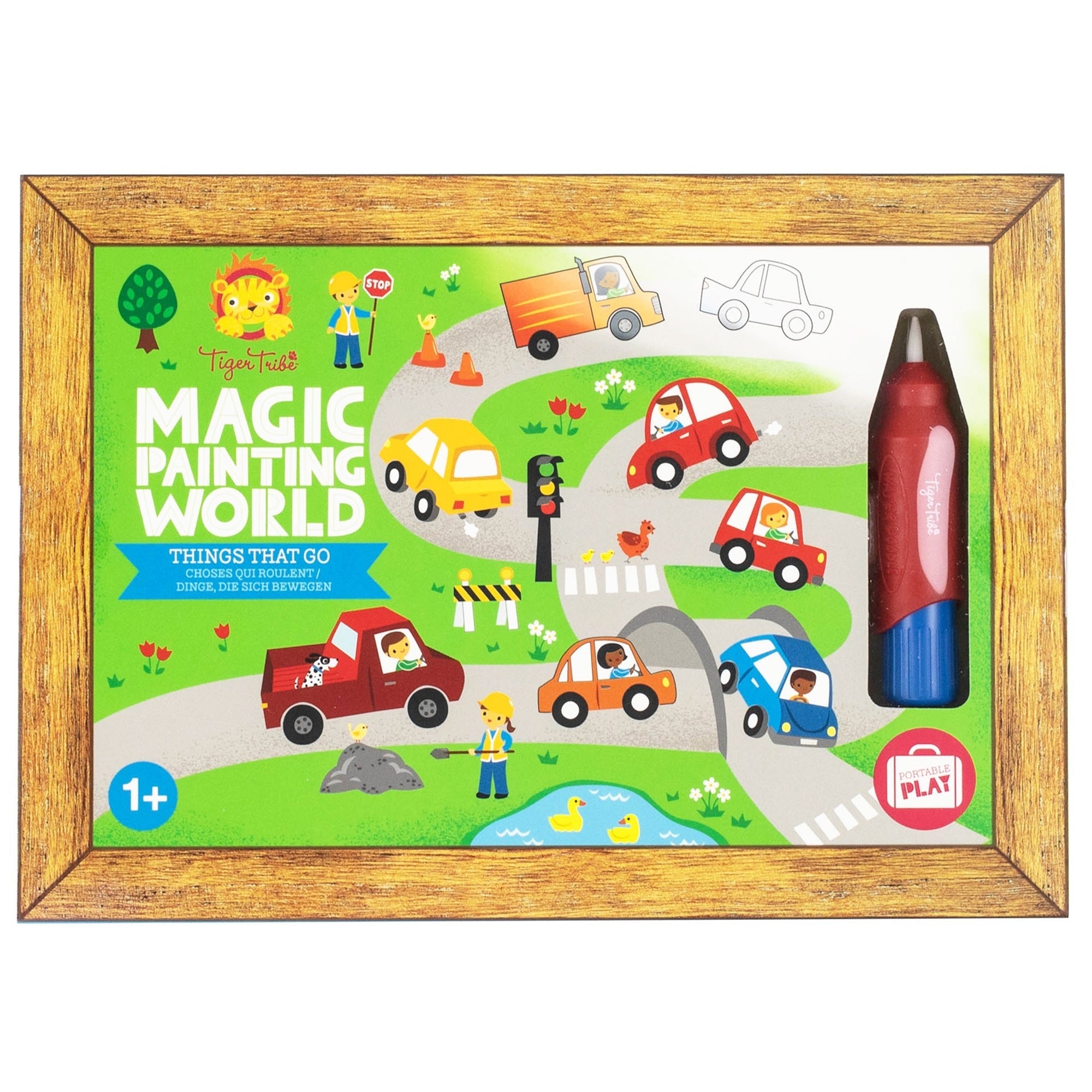 Tiger Tribe Magic Water Painting World - Things That Go - Reusable Coloring Cards