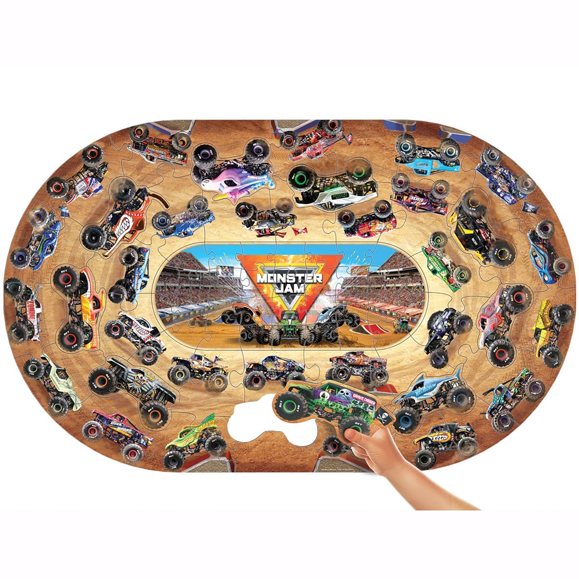 Monster Jam Giant Floor Puzzle - 74 Pieces For Kids Ages 4+