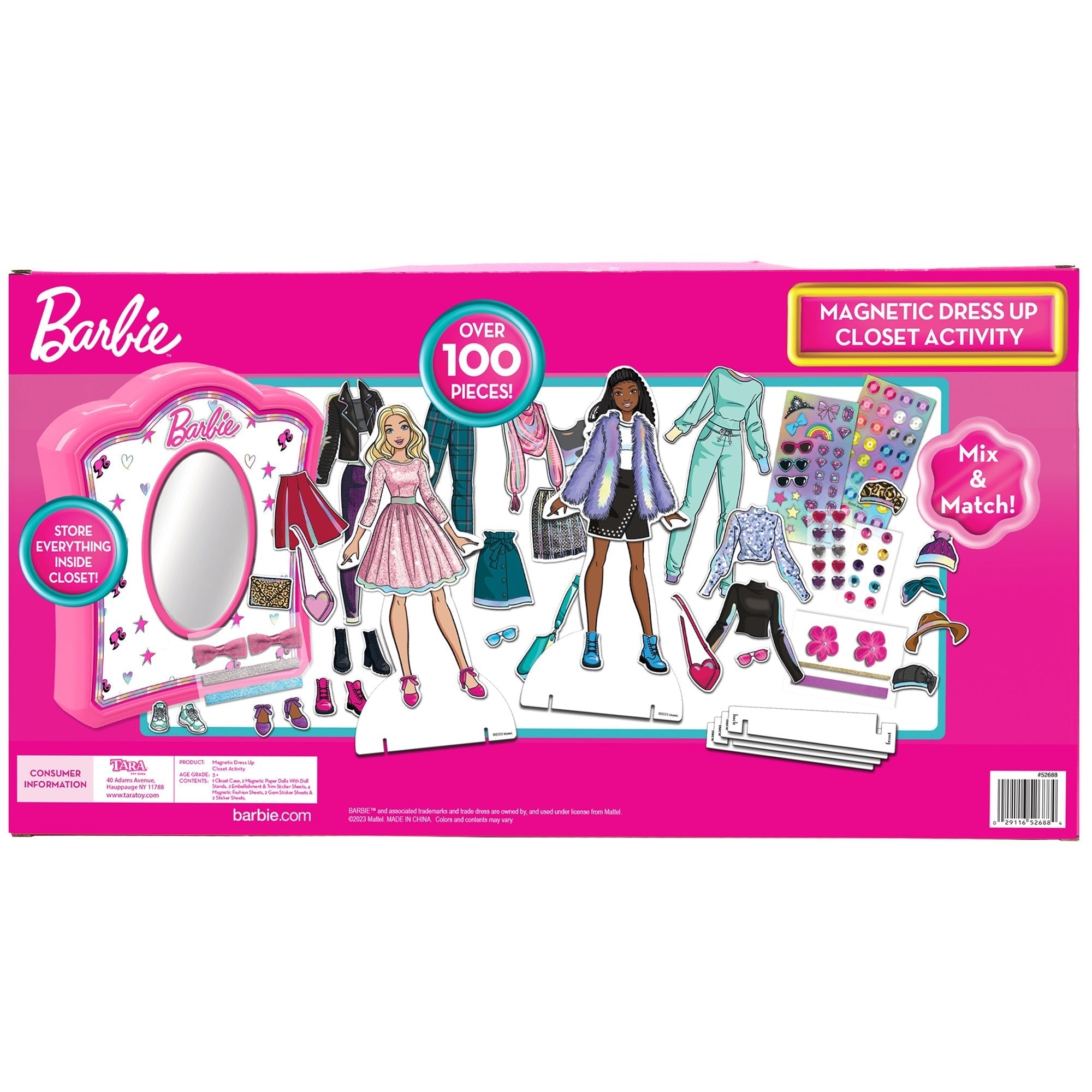 Barbie Magnetic Dress Up Closet Fashion Designer Playset