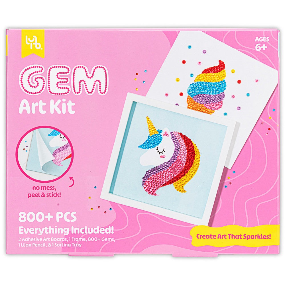 Little Yellow Bicycle Ice Cream & Unicorn Gem Art Kit - 800+ Pcs