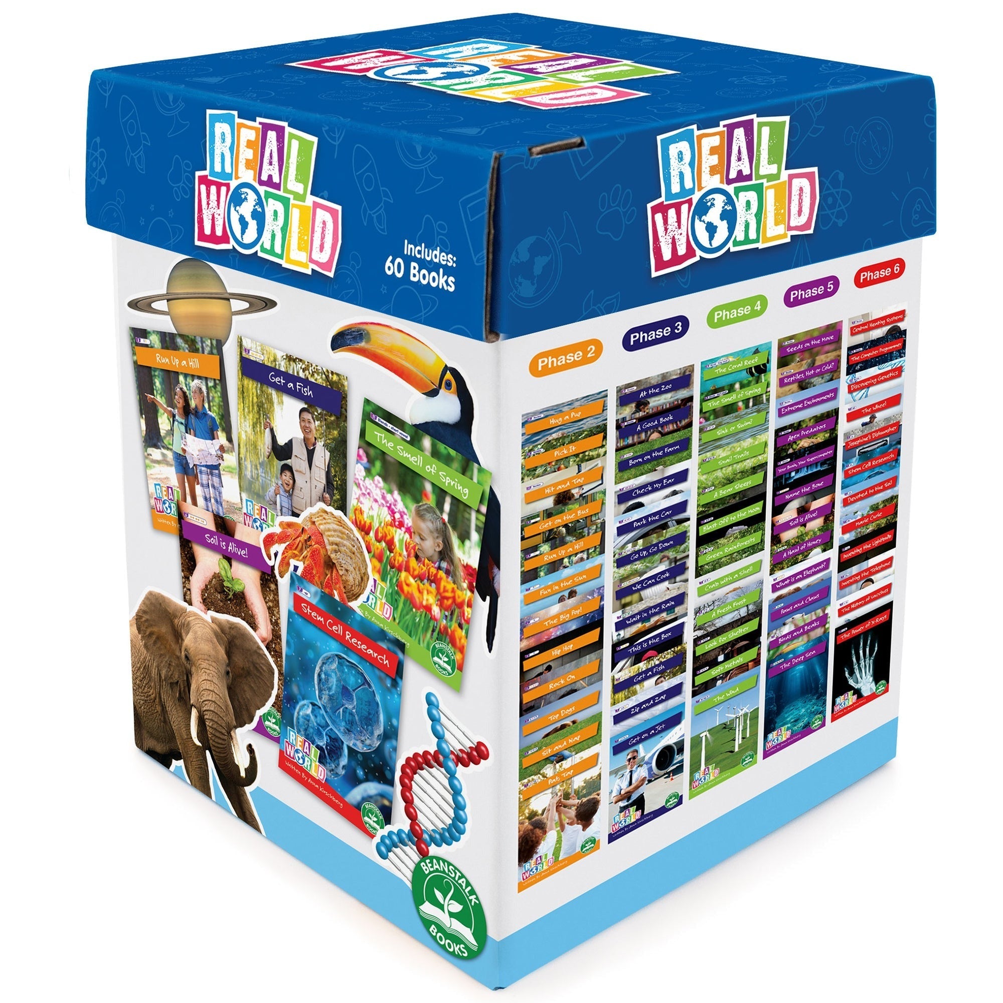 Junior Learning: Real World - Phases 2-6, 60-Book Non-Fiction Hi-Lo Decodables Set