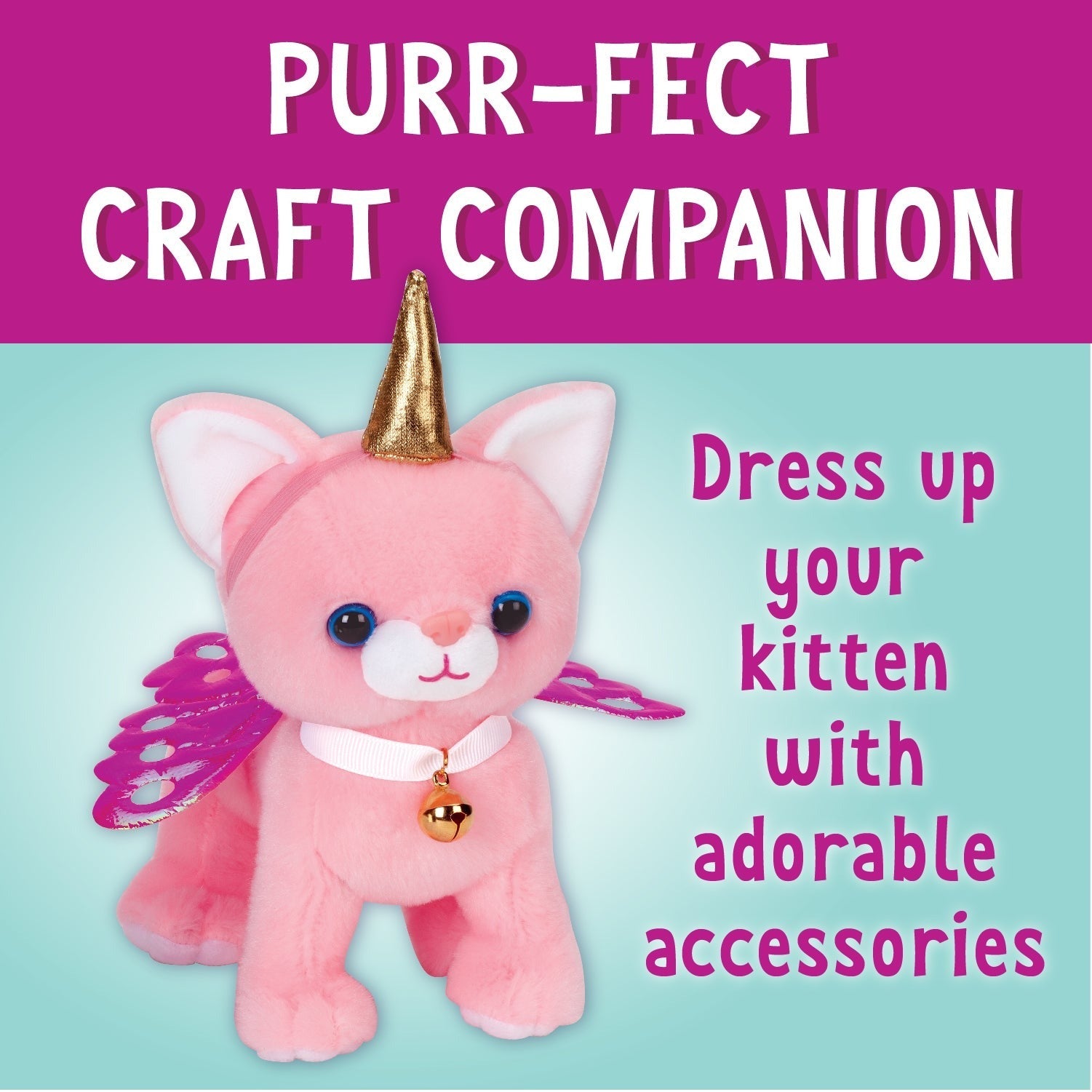 Creativity for Kids Plush Cuddly Kitten Craft Kit - Pink