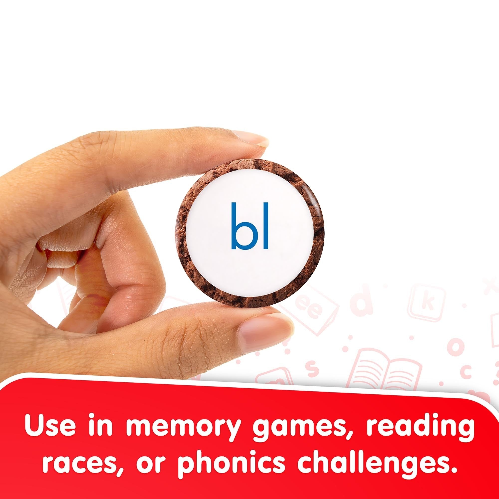 Snacks Blend Phonics Learning Card Game With 90 Double-Sided Cards