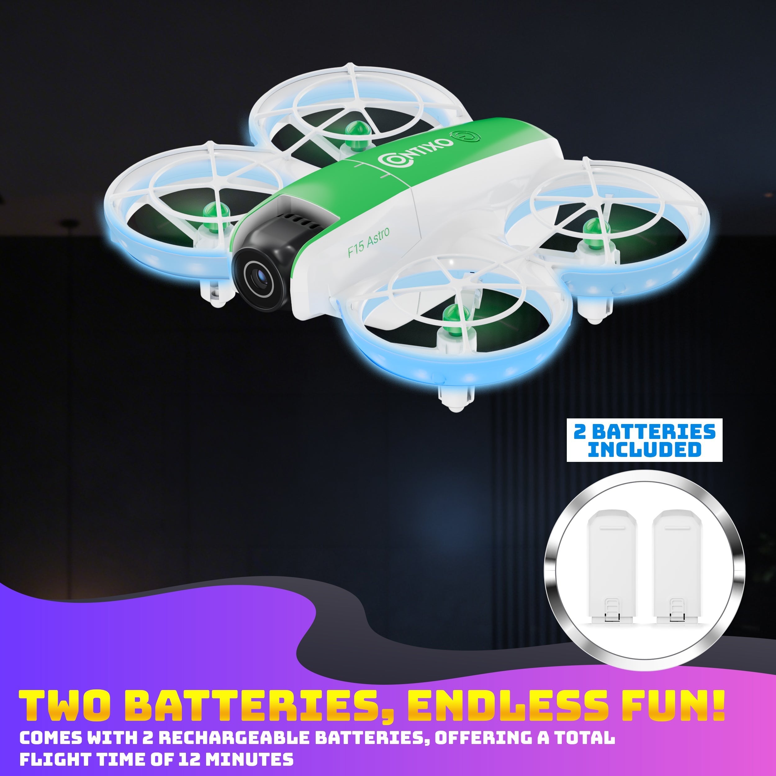 Contixo F15 Astro Mini Drone With 720P HD Camera And 2.4" Screen Remote For Kids & Adults