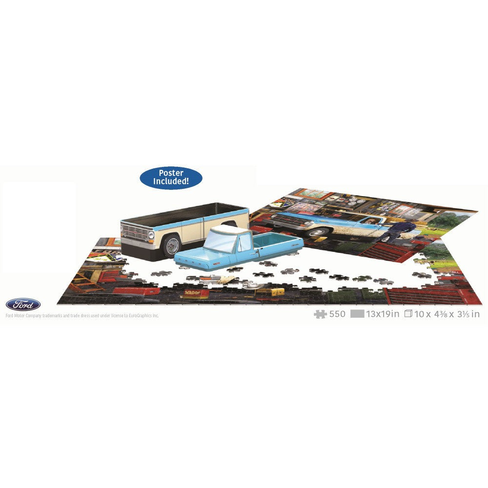 Eurographics 1967 Ford Pick-Up Truck Puzzle - 550 pc Tin Edition