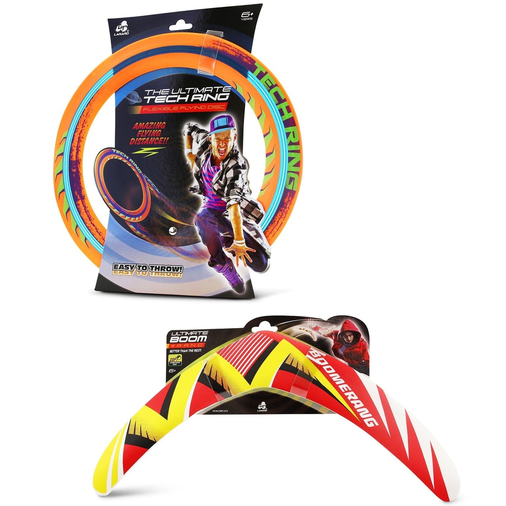 Ultimate Boomerang & Tech Ring 2-Piece Flying Toy Set