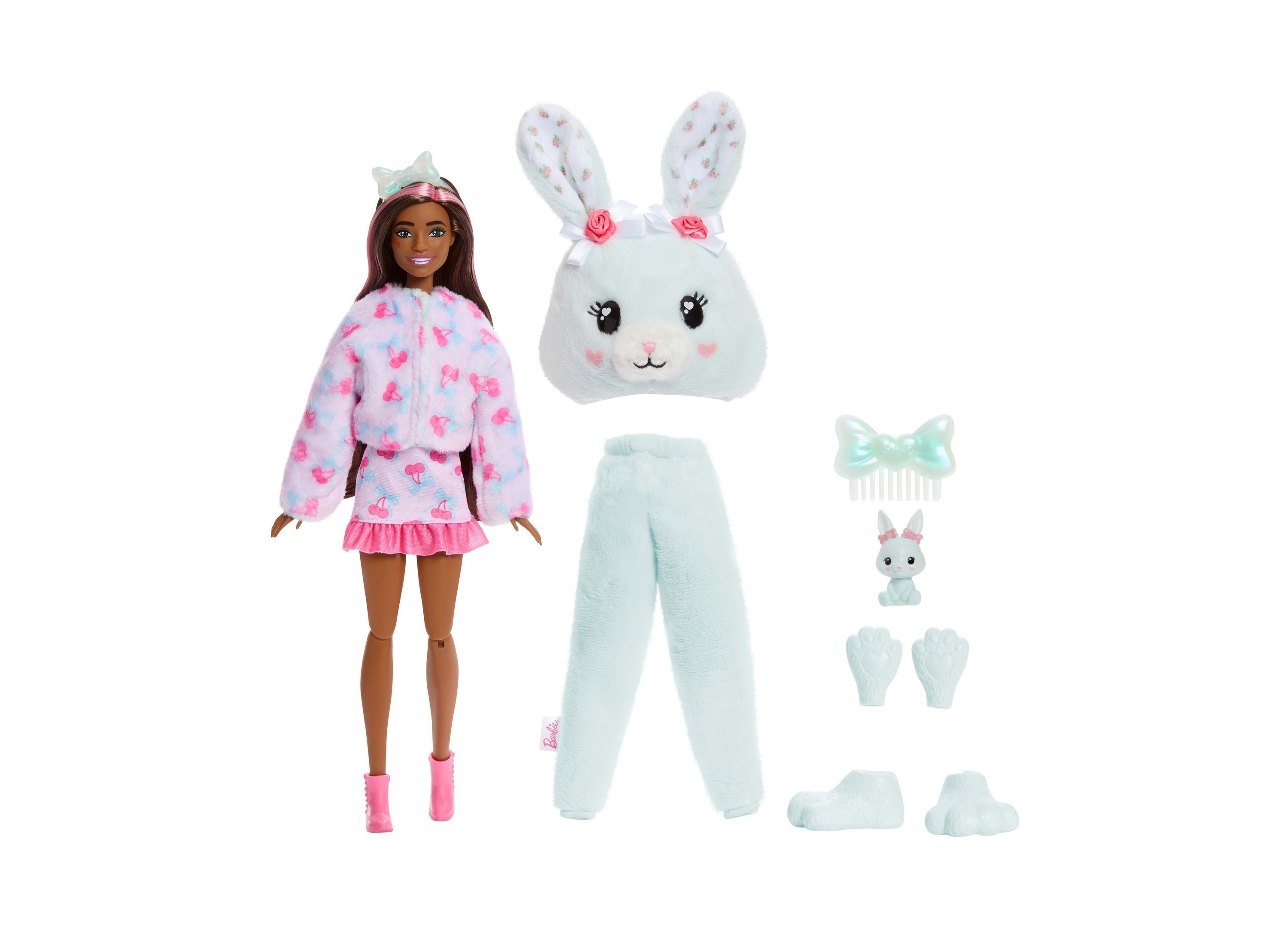Barbie Cutie Reveal Cuddly Bunny Series - Soft Plush and Doll Accessories