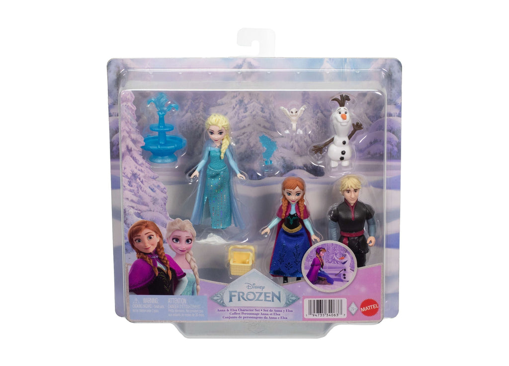 Disney Frozen Anna and Elsa Character Set with Kristoff and Olaf