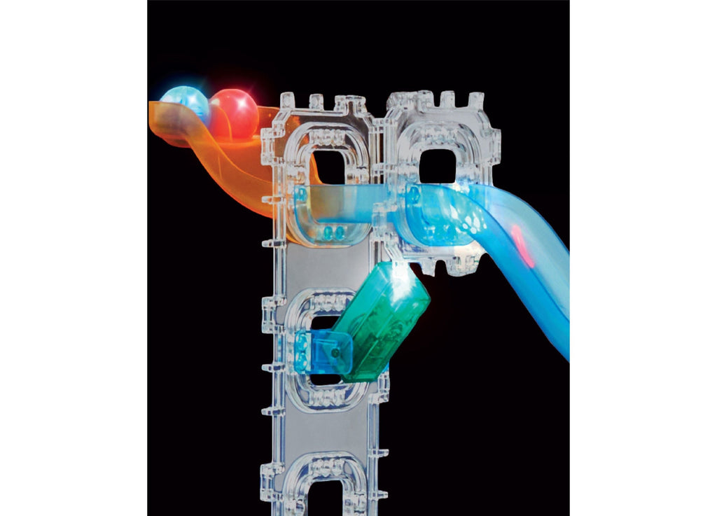 Discovery MINDBLOWN Glow Roll Light-Up Marble Run 92-Piece Construction Set