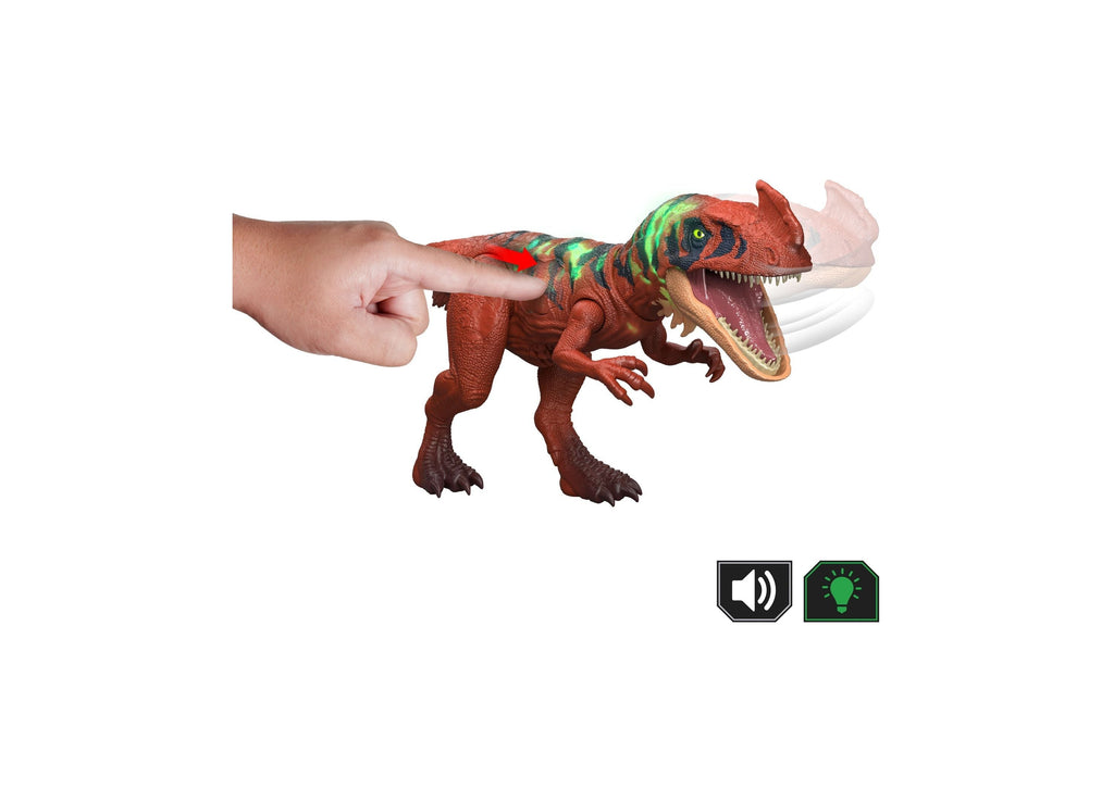 Jurassic World Wild Roar Afrovenator Dinosaur Figure with Lights & Sounds