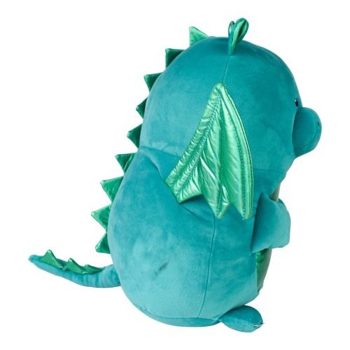 Kobioto Enchanted Dragon 18 inch Plush - Turquoise with Shimmering Green Wings