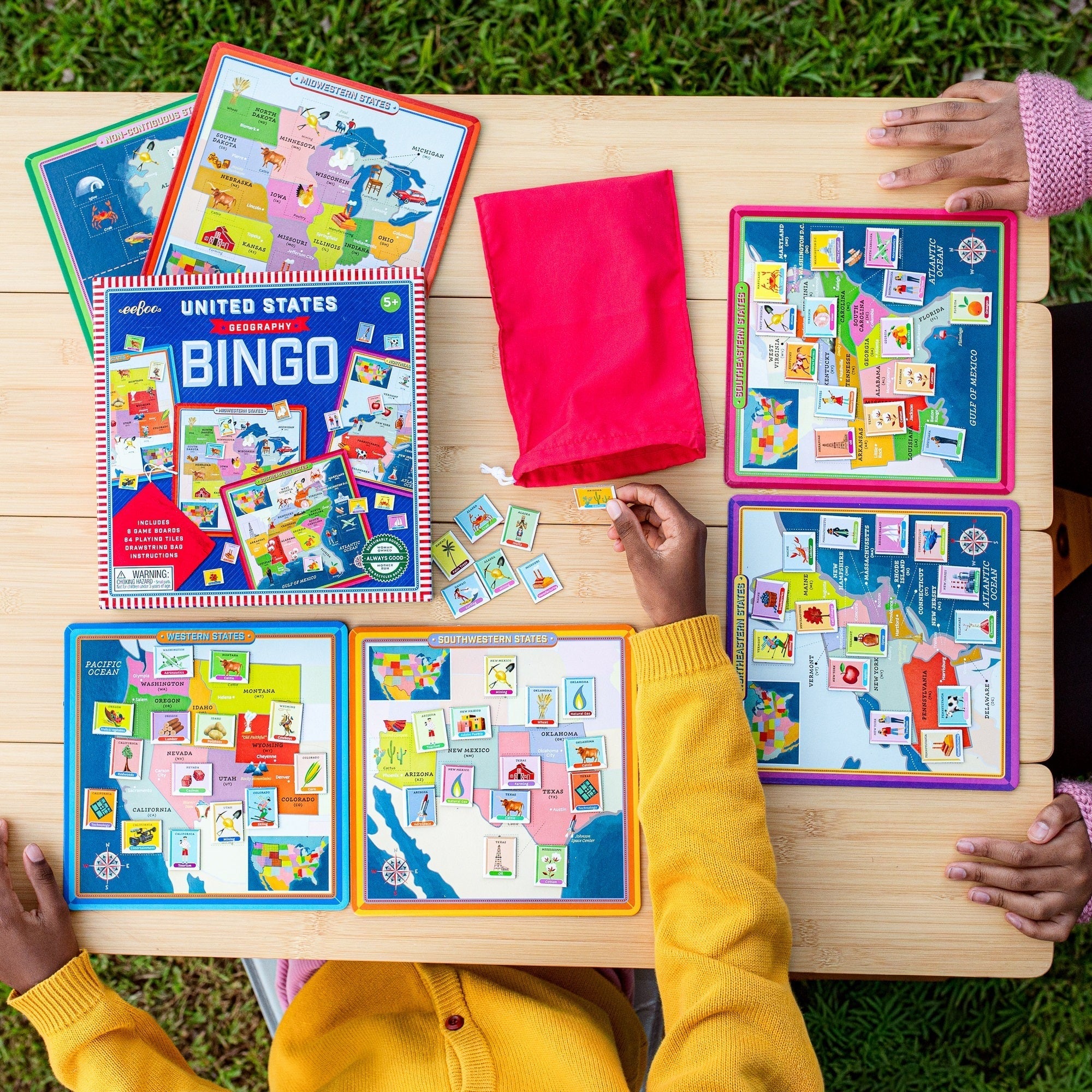 eeBoo Bingo Geography United States Educational Game