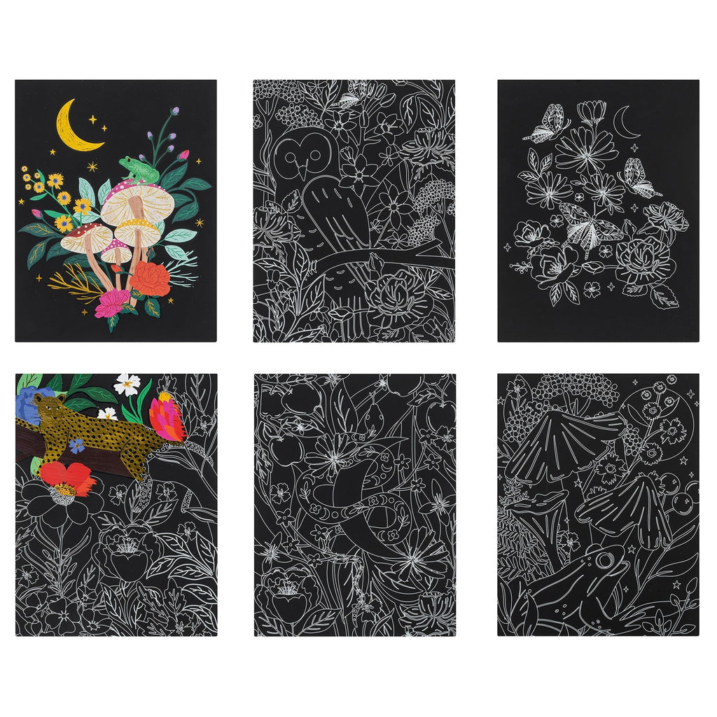 Brea Reese Scratch Art Kit: Mythical Animals - 6 Designs, 9x12 Inch