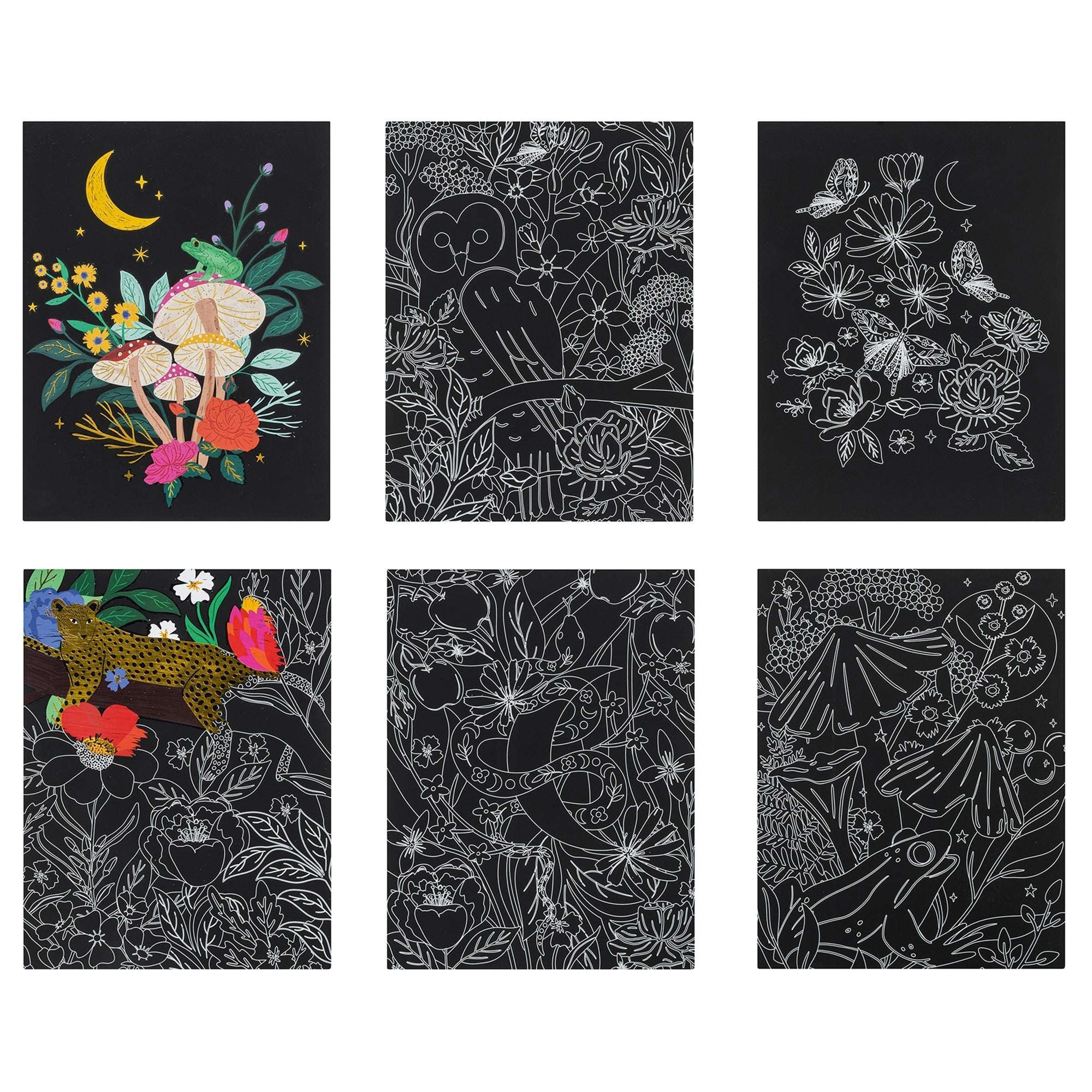 Brea Reese Scratch Art Kit: Mythical Animals - 6 Designs, 9x12 Inch