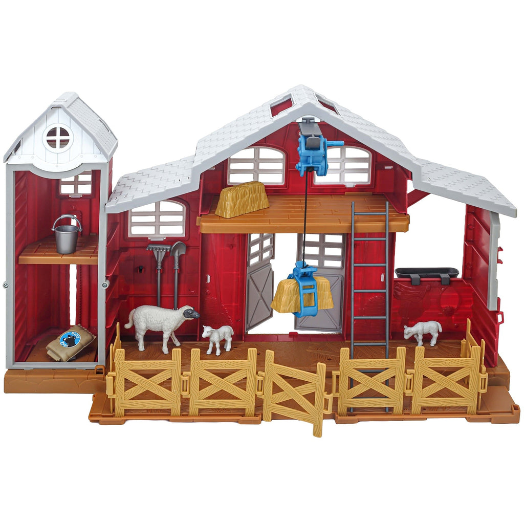 Big Country Toys Dairy Barn Playset - 38 Pieces With Farmers And Animals