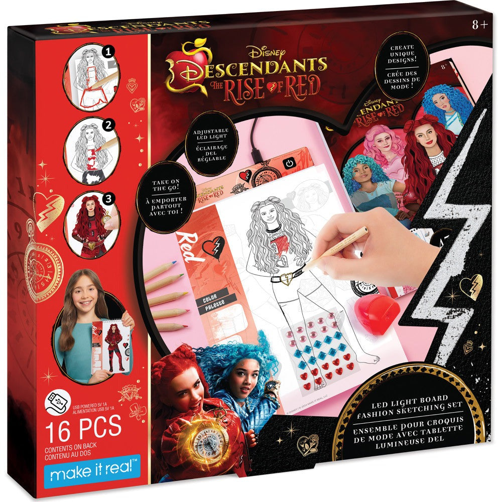 Make It Real Descendants 4 Rise Of Red LED Light Board Fashion Sketching Set