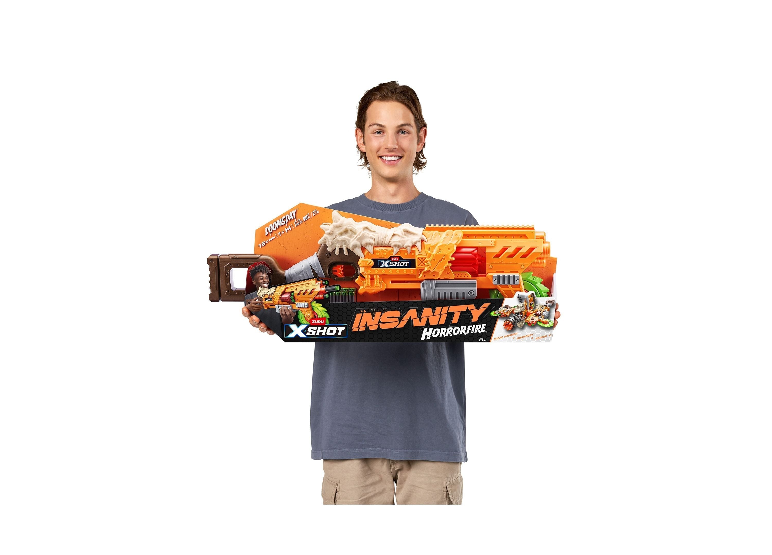 X-Shot Insanity Horrorfire Chainsaw with Spinning Saw Blade