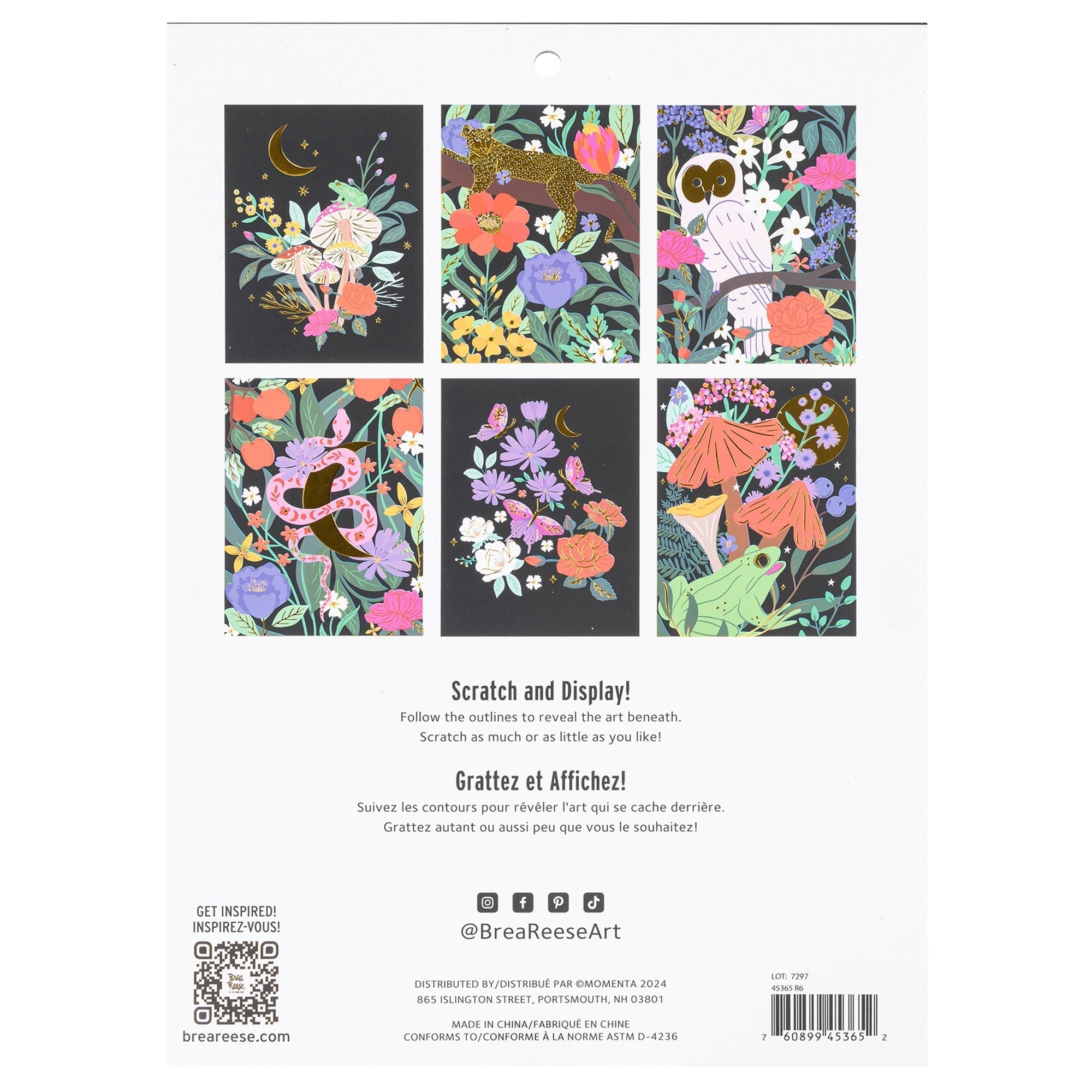 Brea Reese Scratch Art Kit: Mythical Animals - 6 Designs, 9x12 Inch