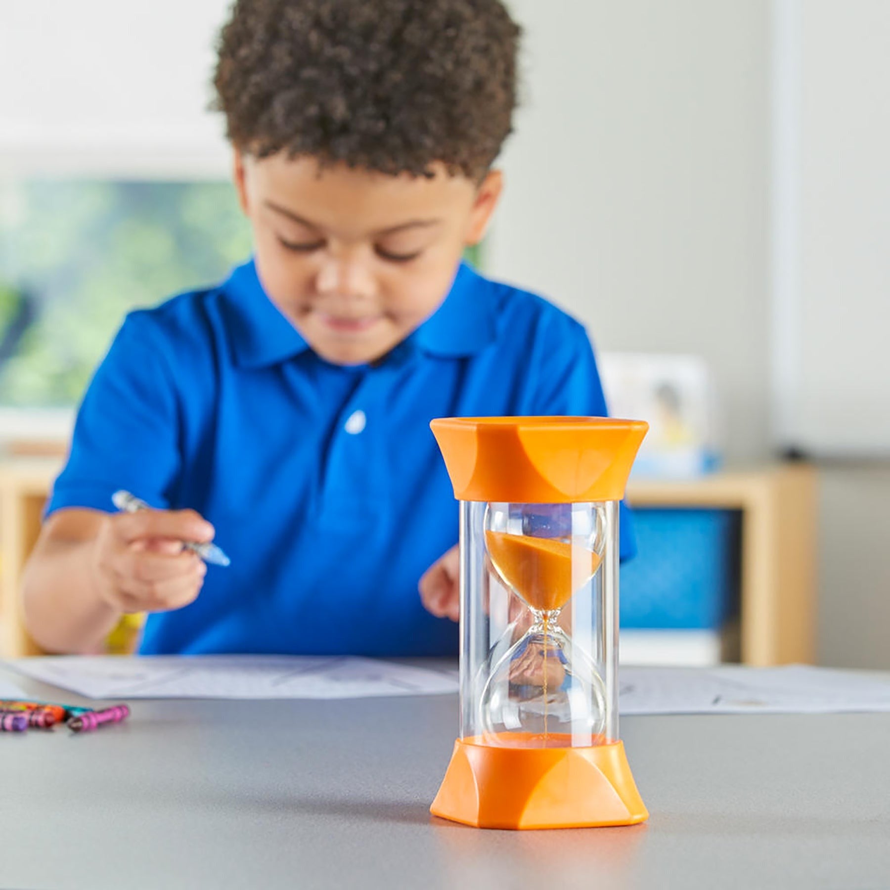 Hand2Mind Jumbo Colorful Sand Timers for Kids - Time Management Tool Set