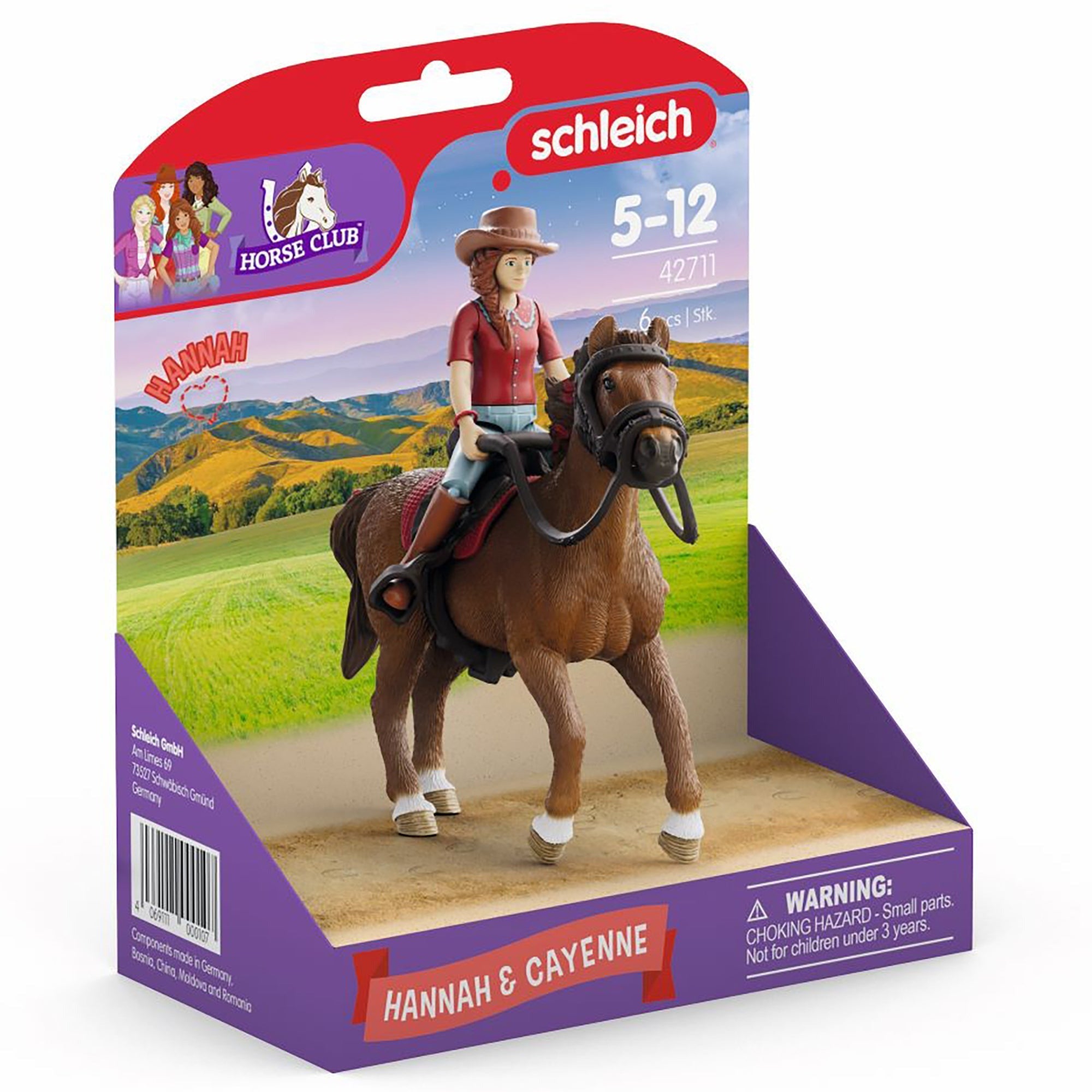Schleich Horse Club Hannah & Cayenne 6-Piece Playset
