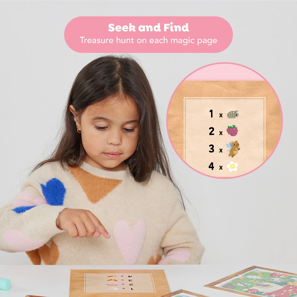 Tiger Tribe Magic Water Painting Set - Reusable Fairy Friends Cards With Mess-Free Coloring