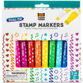 Tiger Tribe Dual-Tip Stamp Markers 8-Pack - Washable, Non-Toxic Art Supplies