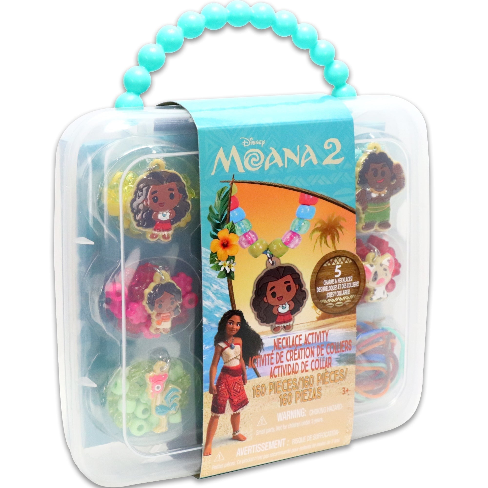 Disney Moana 2 Necklace Activity Set With 5 Charms And 150 Beads