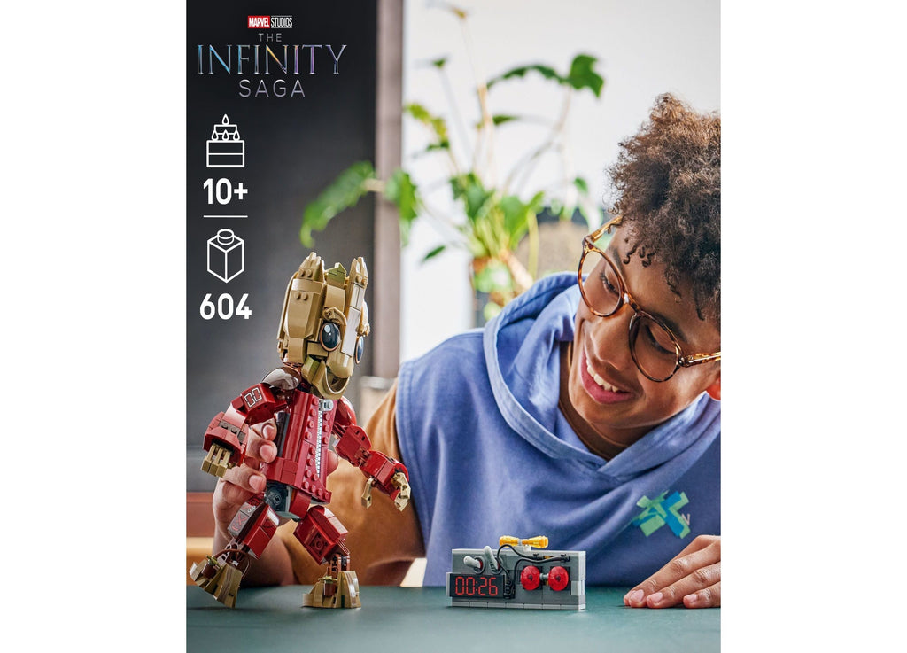 LEGO Marvel Ravager Jumpsuit Groot Kids Building Set - 604 Pieces