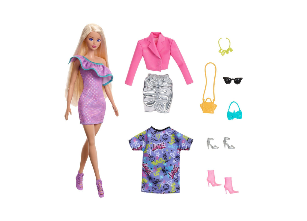 Barbie Glam Party Fashion Doll with Mix-and-Match Outfits
