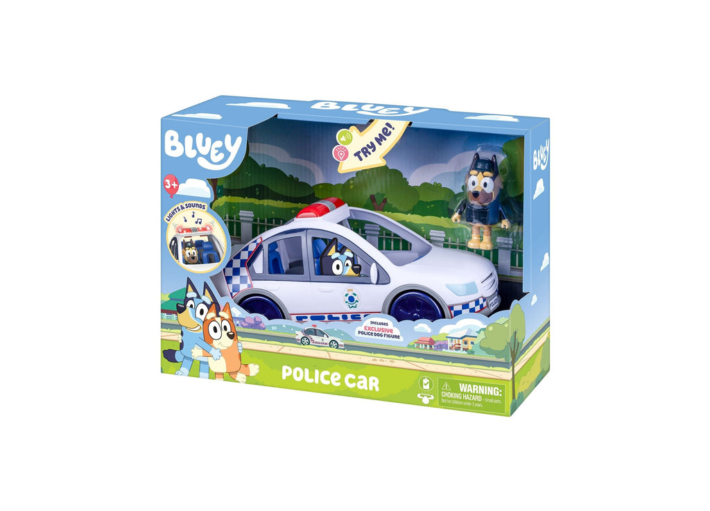 Bluey Police Car With Police Man Figure And Lights And Sounds
