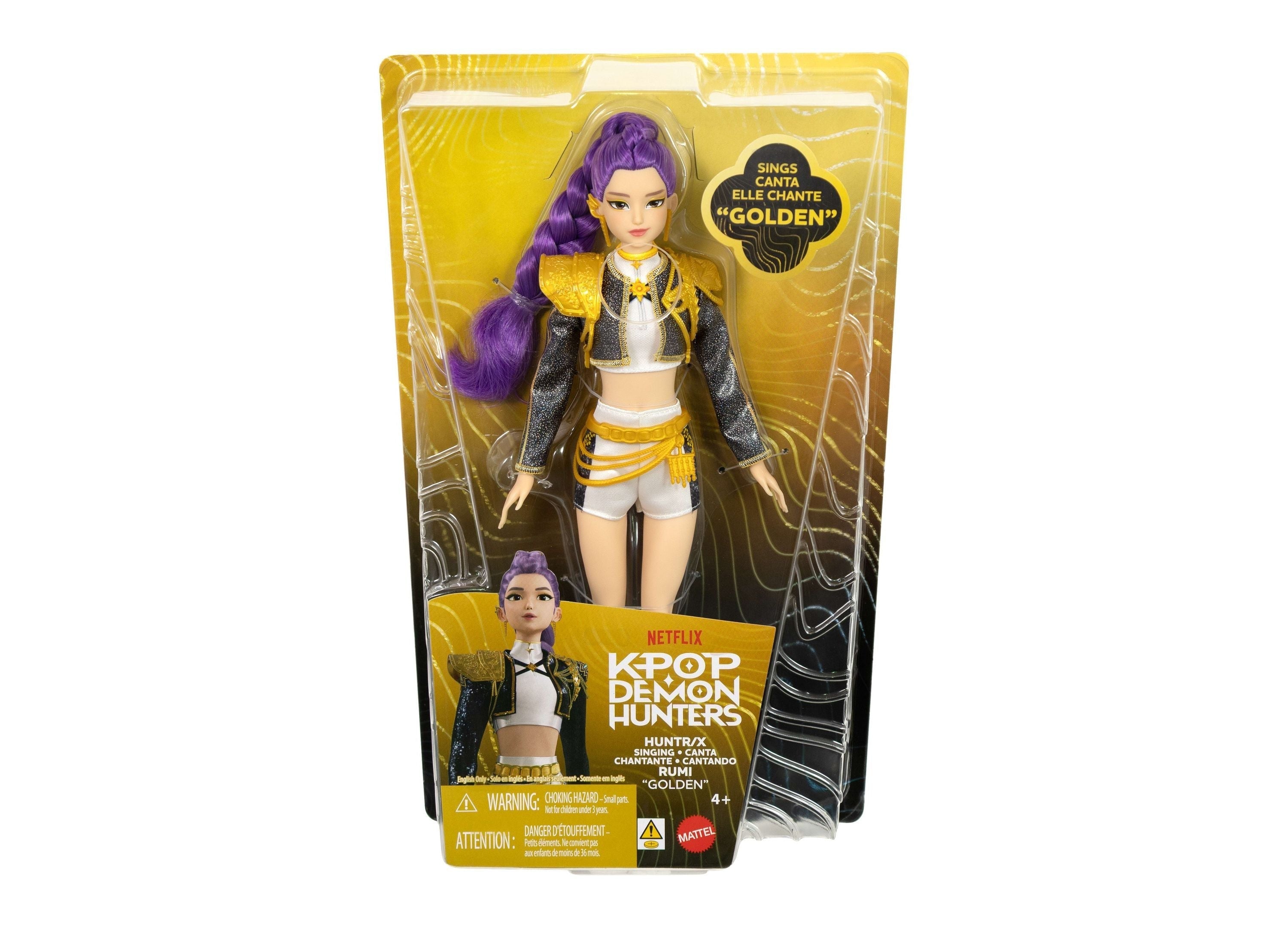 KPop Demon Hunters Rumi Golden 12.75-Inch Singing Fashion Doll with 5 Posable Joints
