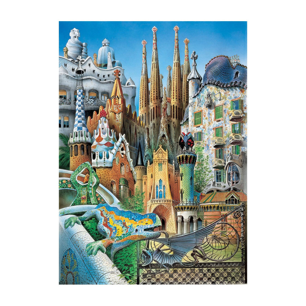 Educa Gaudi-Inspired Collage Mini Jigsaw Puzzle - 1000 pc