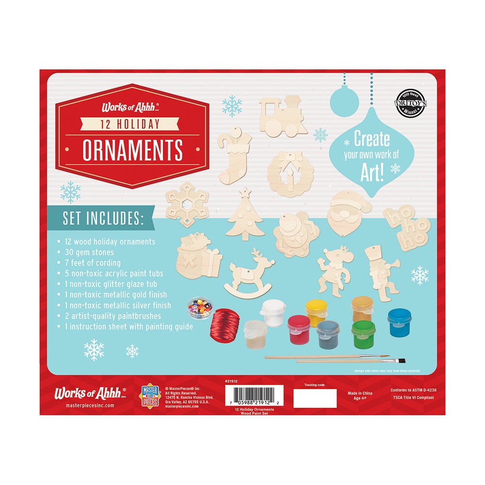 Masterpieces Works of Ahhh Holiday Wood Ornaments Painting Kit