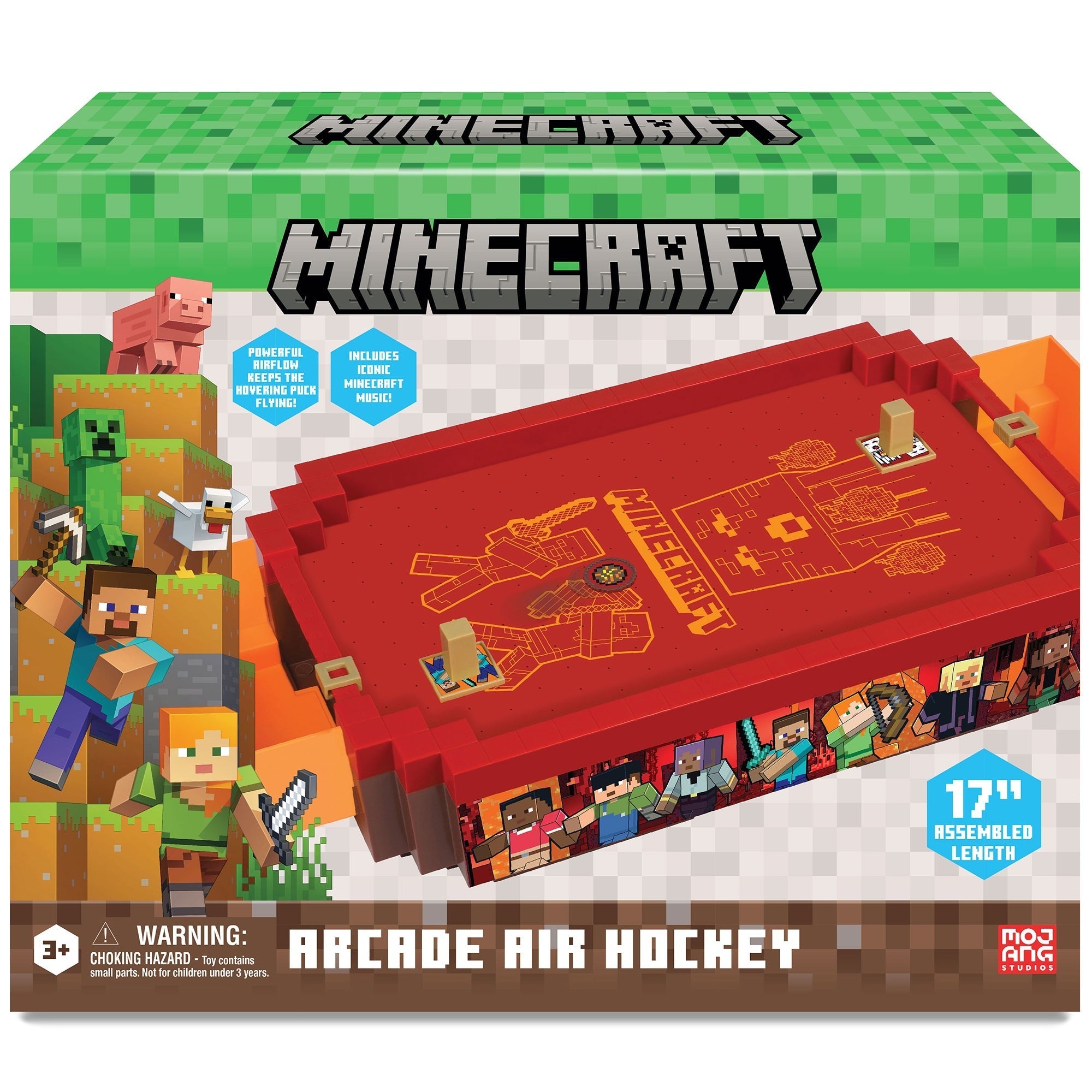 Minecraft Arcade Nether 17-Inch Tabletop Air Hockey Game