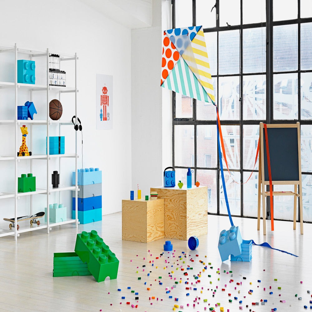 LEGO Storage Brick 8 - Bright Blue Stackable Organizer