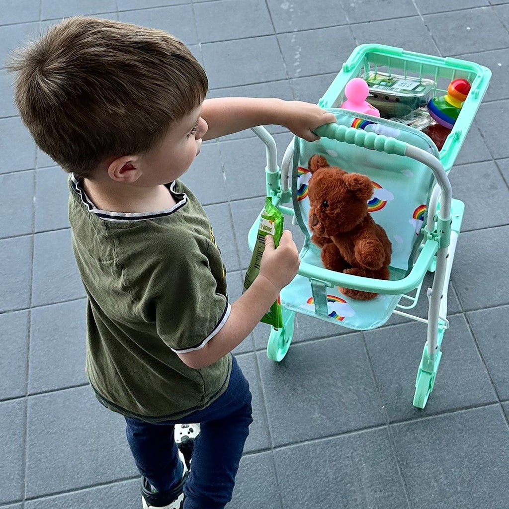 Roma Rupert Shopping Trolley With Removable Basket - Mint