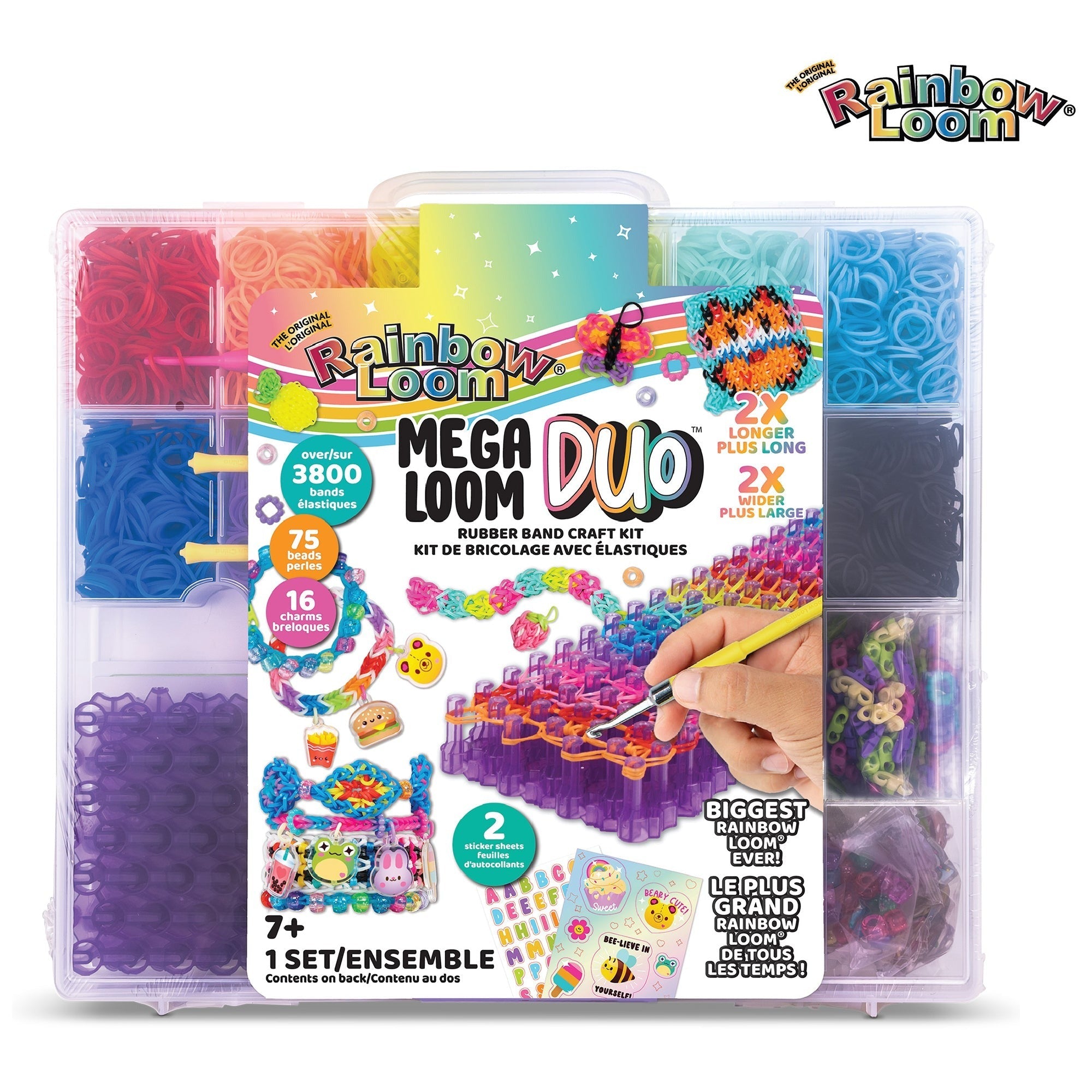 Rainbow Loom Mega Loom Duo Bracelet Making Kit with 2 Mega Mighty Looms
