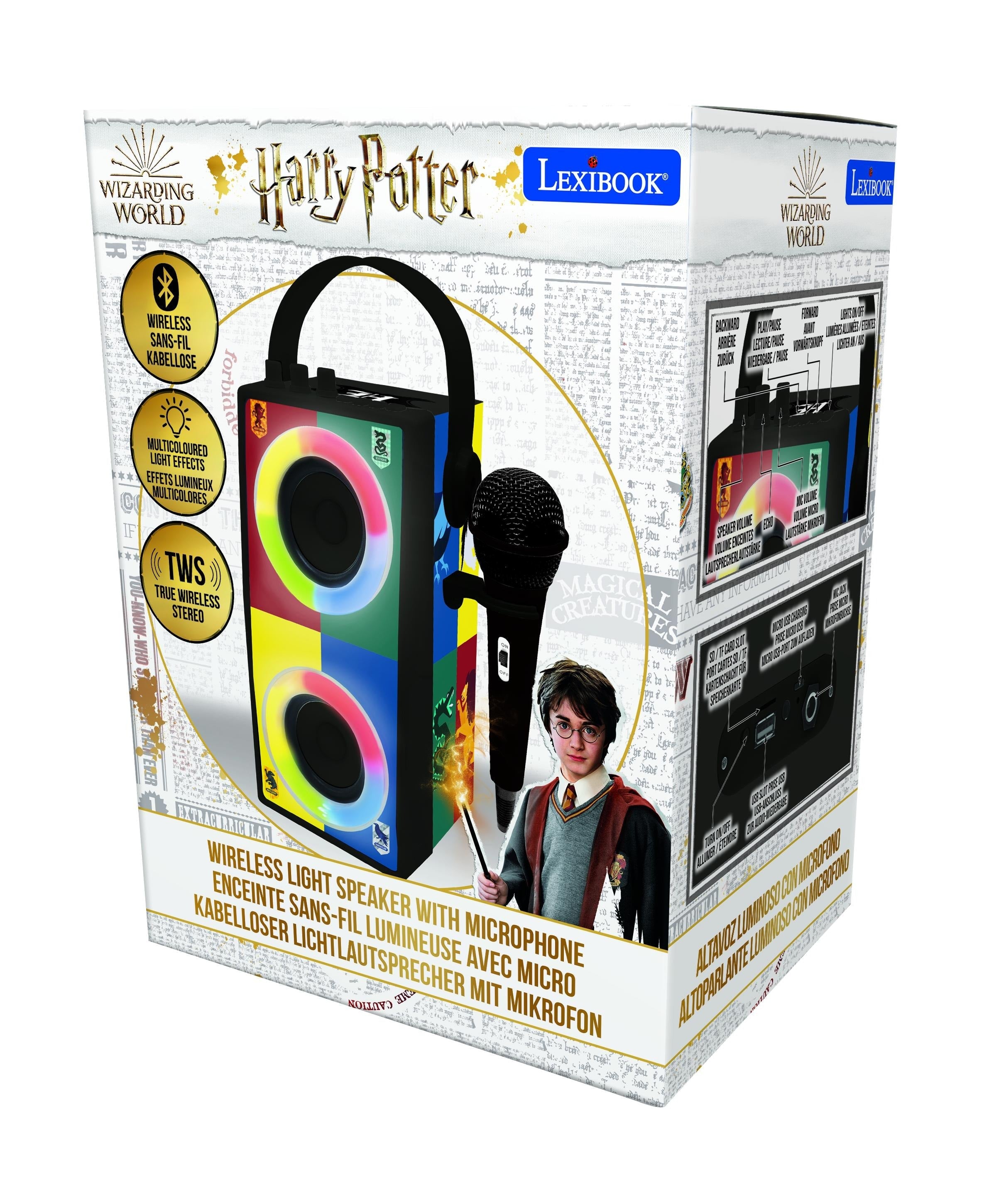 Lexibook Harry Potter Bluetooth Karaoke Light Speaker with Microphone