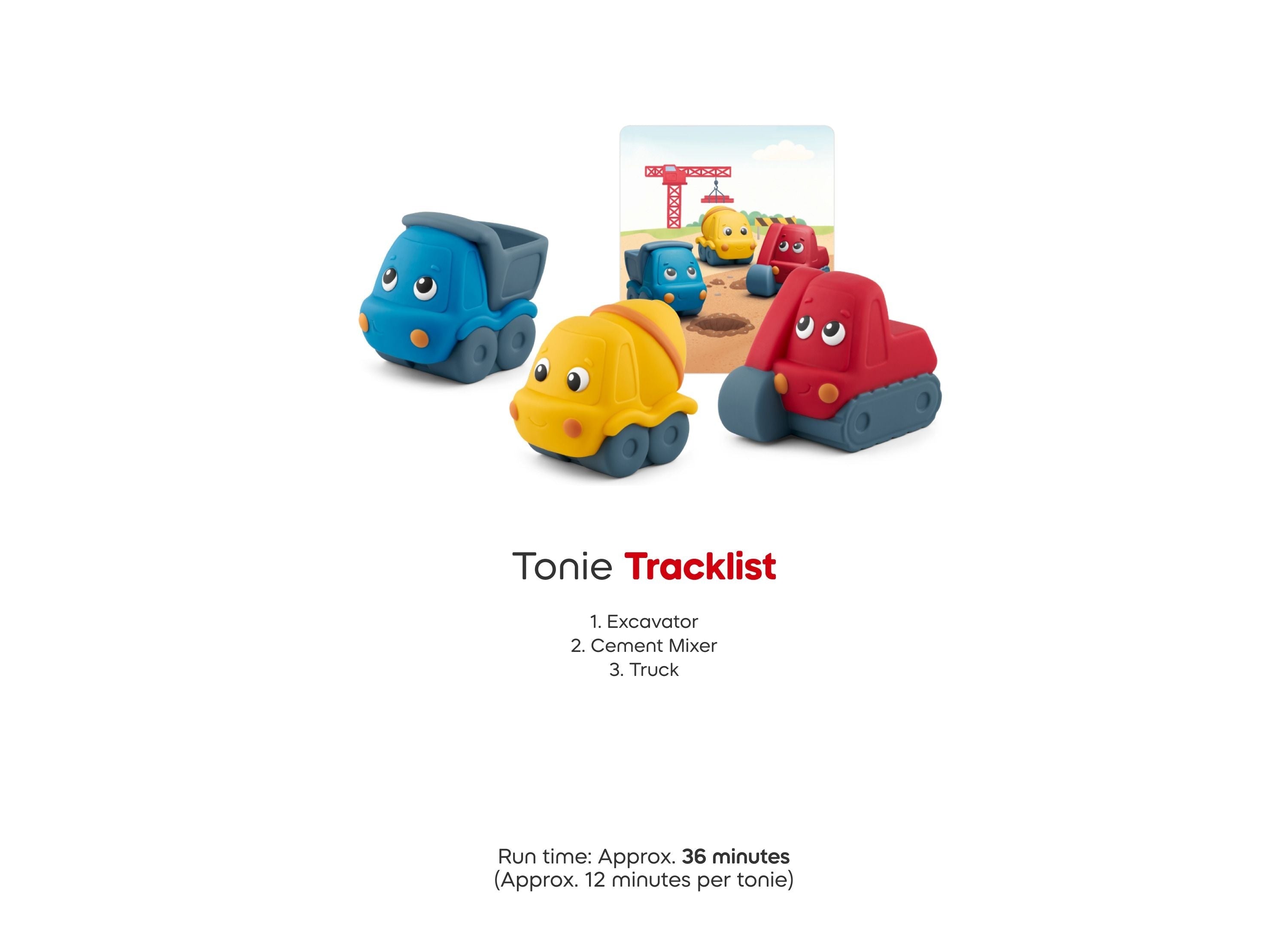 Tonies Construction Set Musical 3-Piece Figurine Set